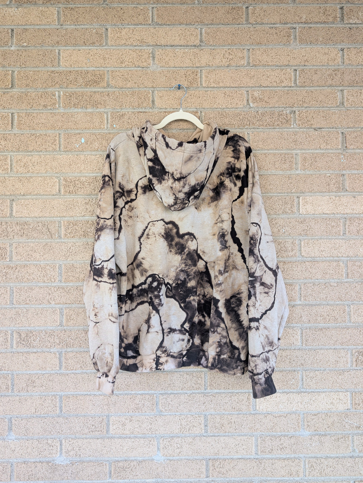 2XLarge Black Reverse Dyed Zip-Up Hoodie