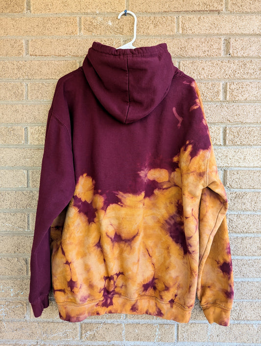 Extra Large Maroon and Gold Hoodie