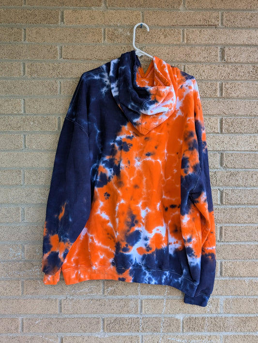 3XL Navy and Orange Hoodie