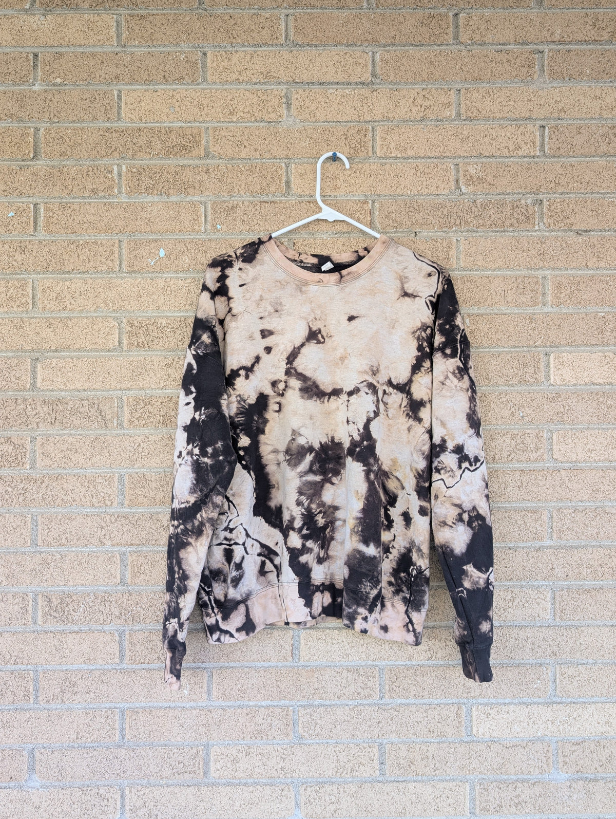 Large Unisex Black Reversed Crewneck