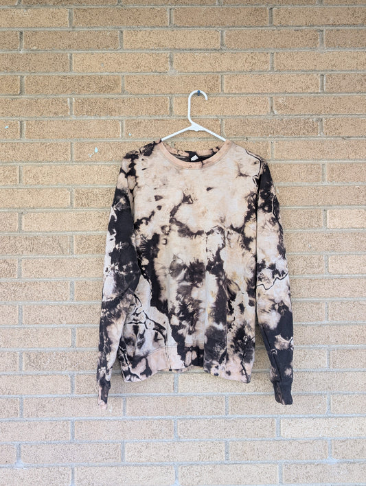 Large Unisex Black Reversed Crewneck