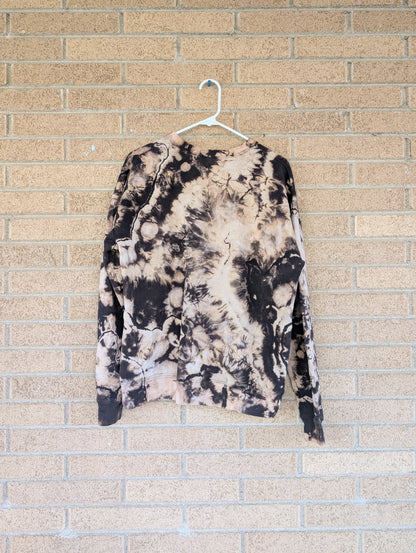 Large Unisex Black Reversed Crewneck