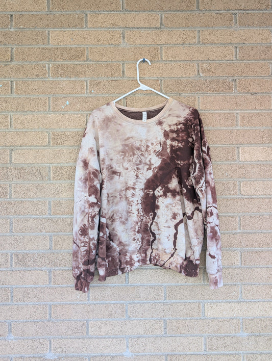 XLarge Unisex Brown Reverse Dyed Crewneck