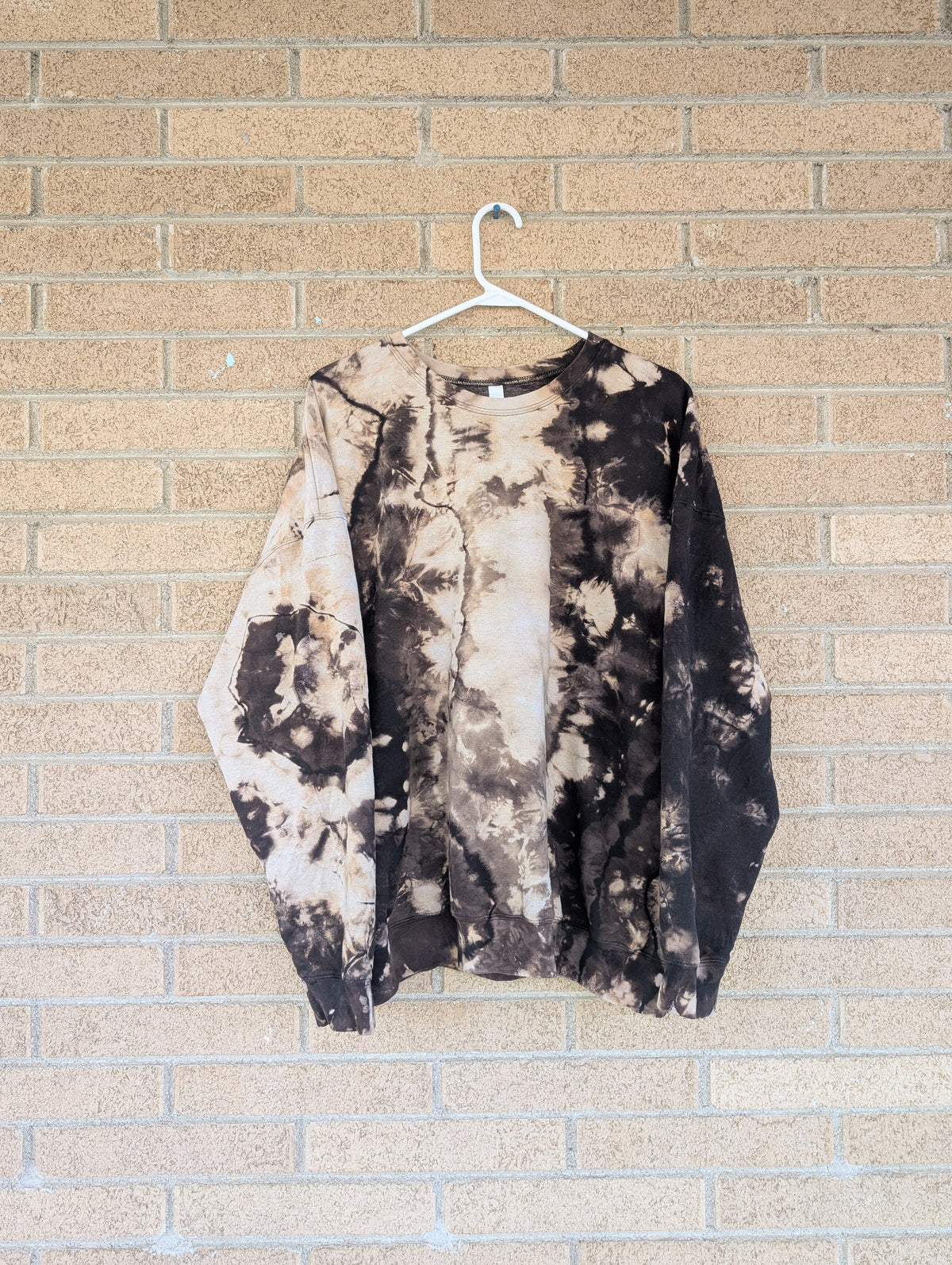 2XLarge Unisex Black Reverse Dyed Crewneck