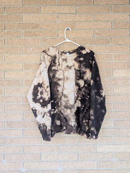 2XLarge Unisex Black Reverse Dyed Crewneck
