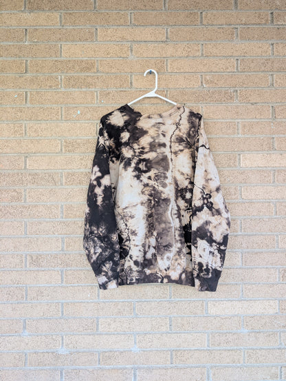 2XLarge Unisex Black Reverse Dyed Crewneck