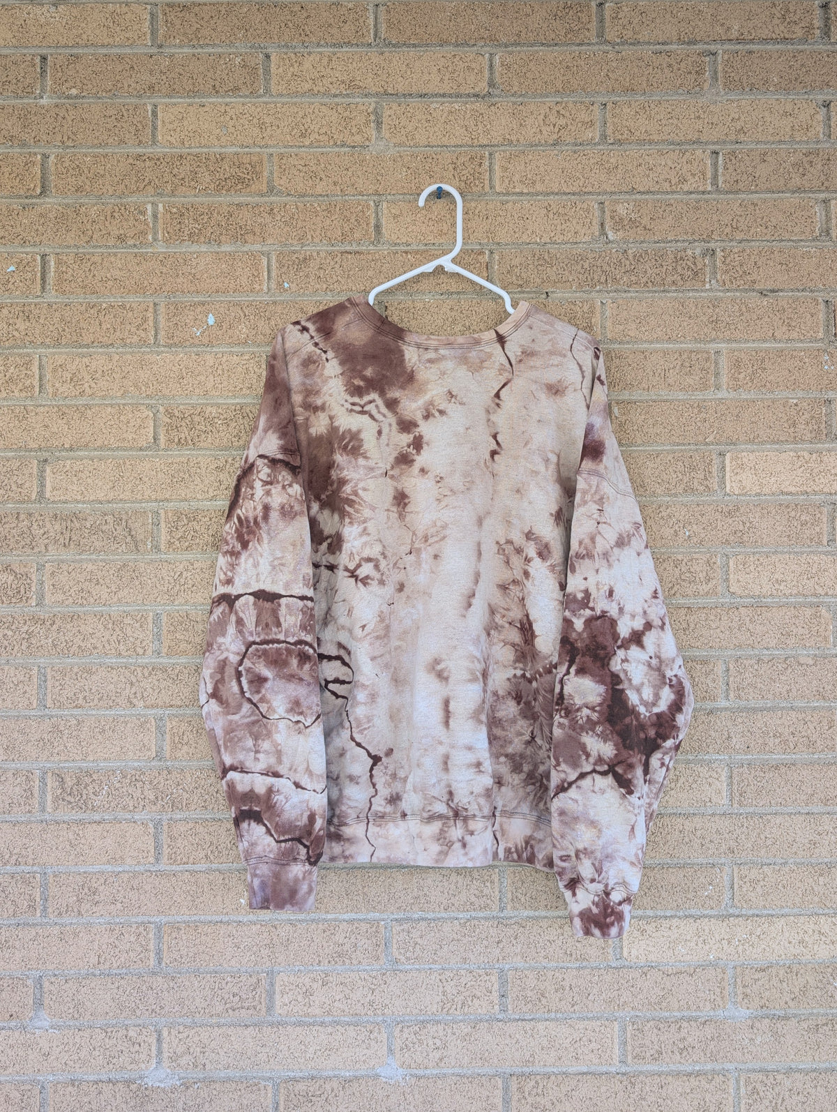 2XLarge Unisex Brown Reverse Dyed Crewneck