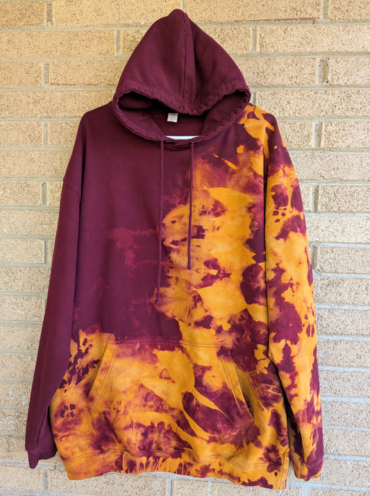 3XL Maroon and Gold Hoodie