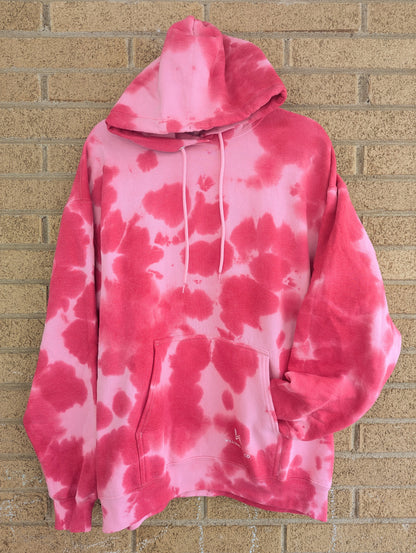 XLarge Adult Unisex Pink Monochromic Hooded Sweatshirt