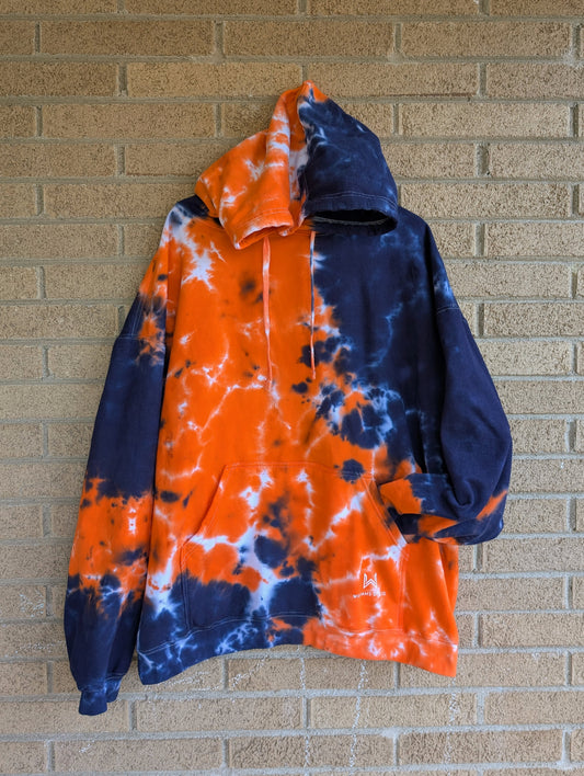 3XL Navy and Orange Hoodie
