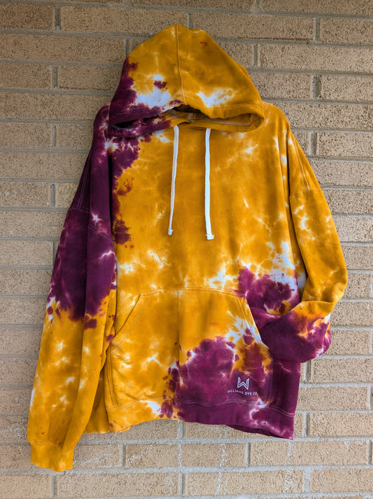 3XL Maroon and Gold Hooded Sweatshirt