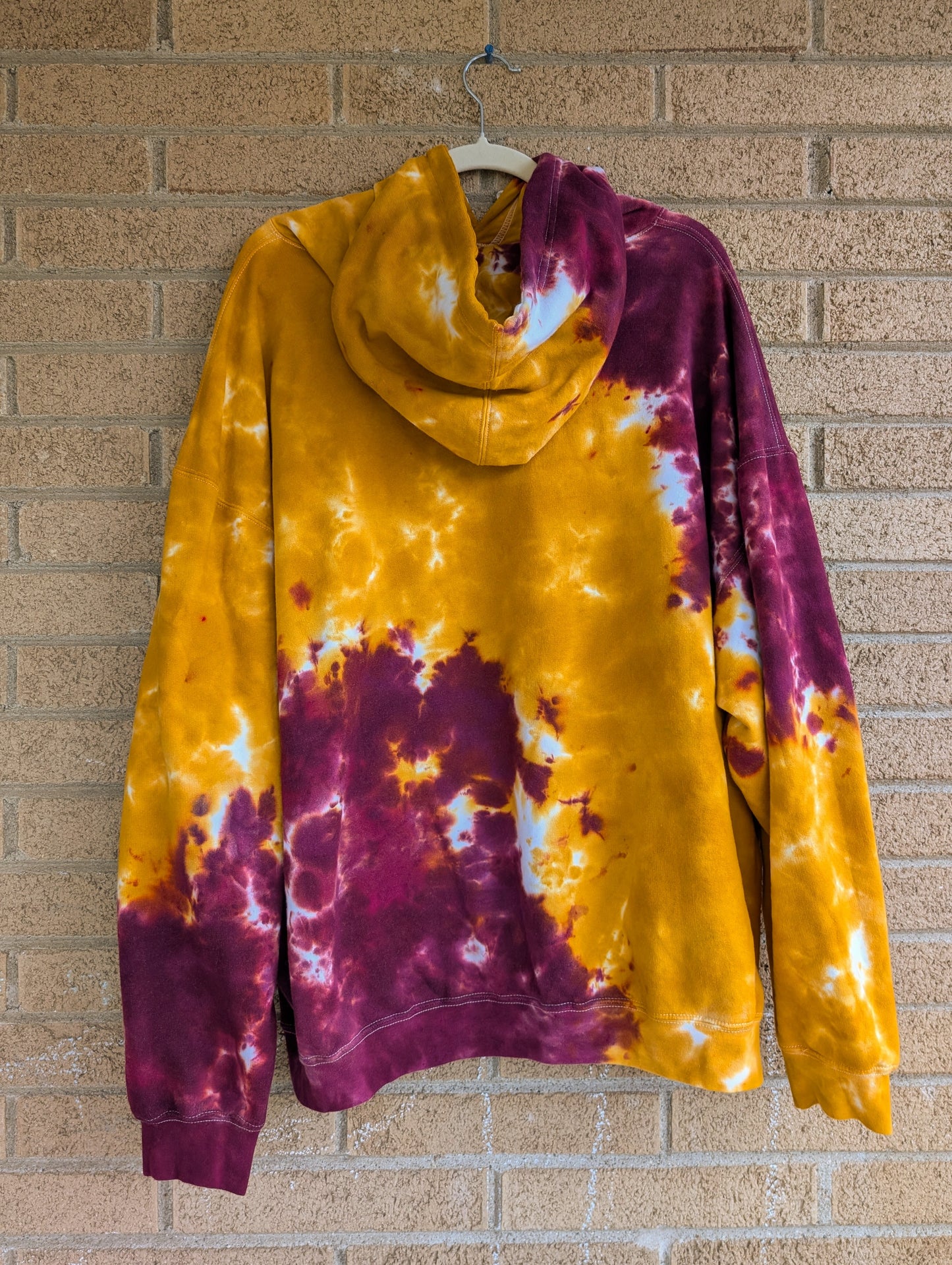 3XL Maroon and Gold Hooded Sweatshirt
