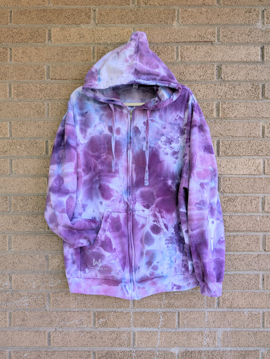 XLarge Ice Dyed Zip-Up Hoodie