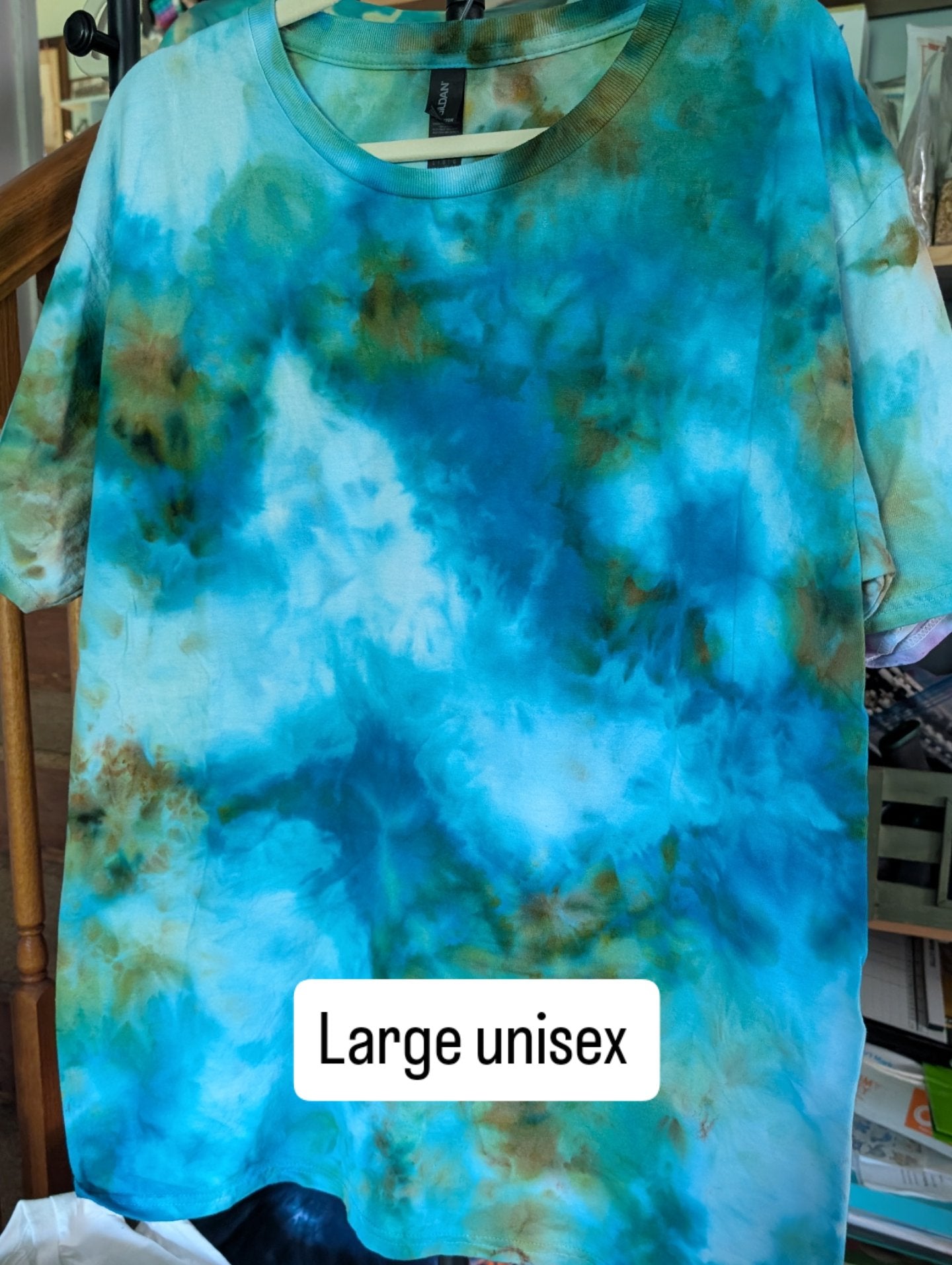 Large Adult Unisex Ice Dyed T-shirt